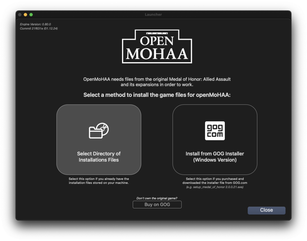 OpenMOHAA Launcher – SL-Soft